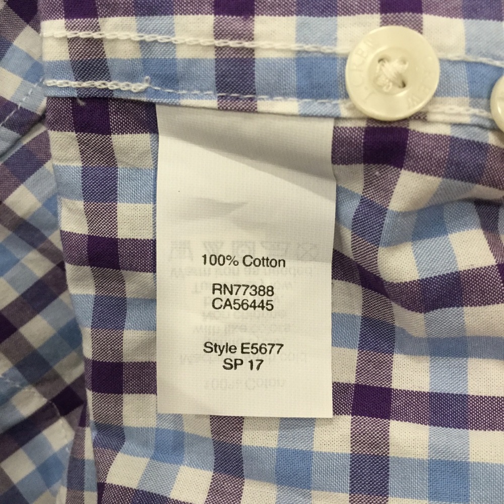 NWT Men's J Crew Button Down Long Sleeved Shirt Sz L - Picture 8 of 8